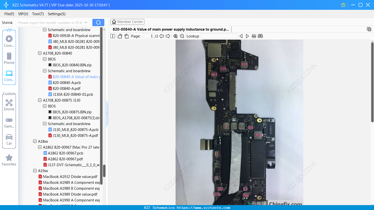 Laptop Apple 820-00840-A Value Of Main Power Supply Inductance To Ground